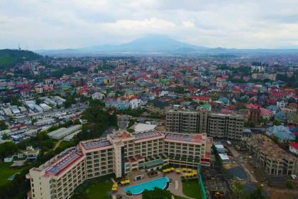 Vue aérienne de la ville de Goma