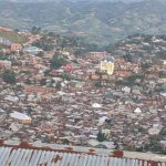 Vue aérienne de la ville de Bukavu