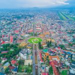 Vue aérienne de la ville de Goma