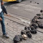 Photo d'illustration : Des grosses pierres mises dans les rues de Goma par les manifestants