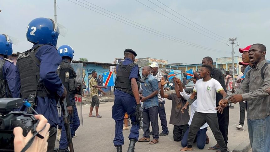 Manifestations dans la ville, province de Kinshasa