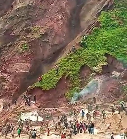 Éboulement de terres dans le site minier de Rubaya
