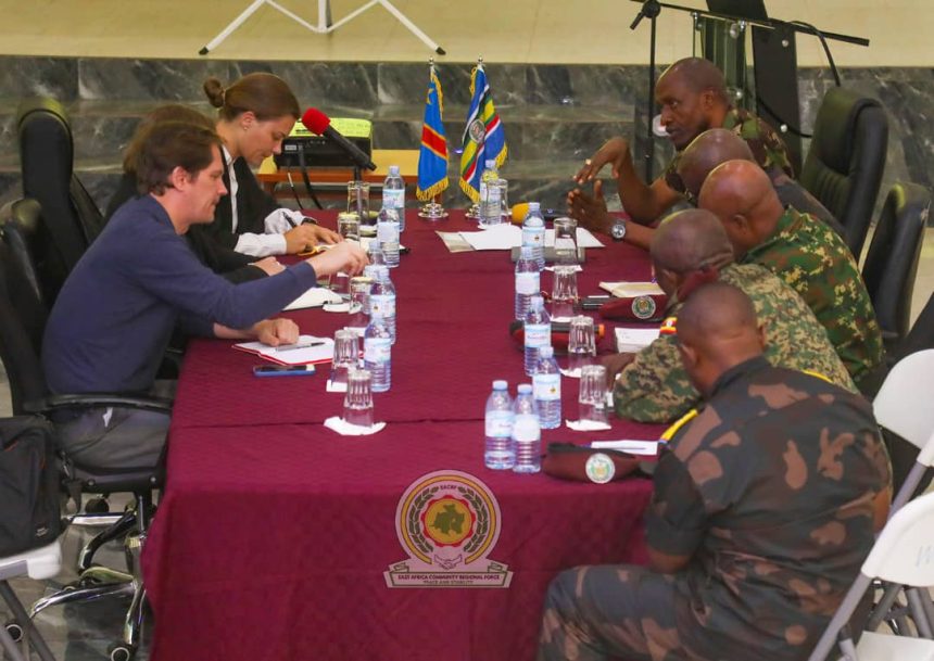 Une délégation de l'Union Européenne a échangé avec la Force régionale de l’EACRF à son siège à Goma, dans l'Est de la RDC