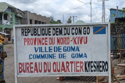 Quartier Kyeshero, dans la commune de Goma