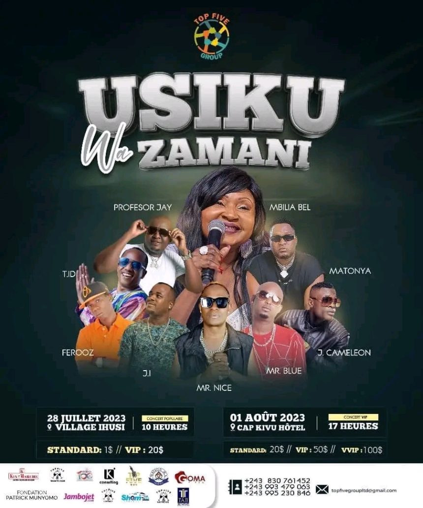 Goma voici Usiku Wa Zamani, un double concert ancien succès qui mettra en scène les artistes qui ont fait le passé de la musique de chez nous