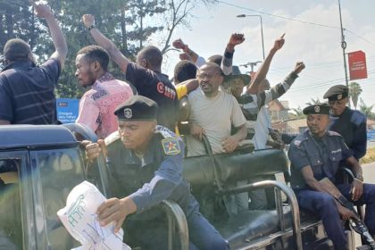 Arrestation des militants de la LUCHA par les policiers dans la ville de Goma