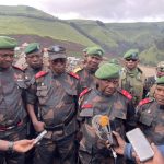 RDC : Le Gouverneur Militaire a.i et Commandant des opérations Peter CHIRIMWAMI ce vendredi à Mushake dans le territoire de Masisi