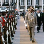 Mobutu célèbre le sixième anniversaire de l’indépendance du pays, à Kinshasa, le 30 juin 1966