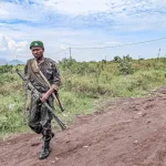 Les militaires FARDC au front à Kibumba dans le territoire de Nyiragongo