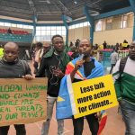 Quelques activistes congolais du climat au sommet africain sur le climat, le 5 Septembre 2023 à Nairobi