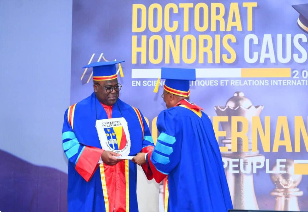 Félix TSHISEKEDI vient de recevoir un diplôme de Docteur Honoris Causa pour la liberté d’expression et des manifestations politiques en RDC