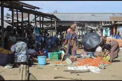 Vue du petit marché Mayangose-Kiprihani en commune de Ruwenzori