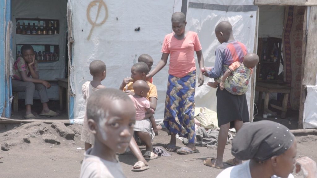 Certains enfants vivant au camp de déplacés de Bulengo 