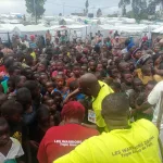 Les fans de Fally Ipupa de Goma au chevet des enfants déplacés du site Don Bosco Ngangi à Nyiragongo