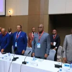 Le Président de la RDC Félix Antoine Tshisekedi avec les opposants congolais et candidats à la présidentielle