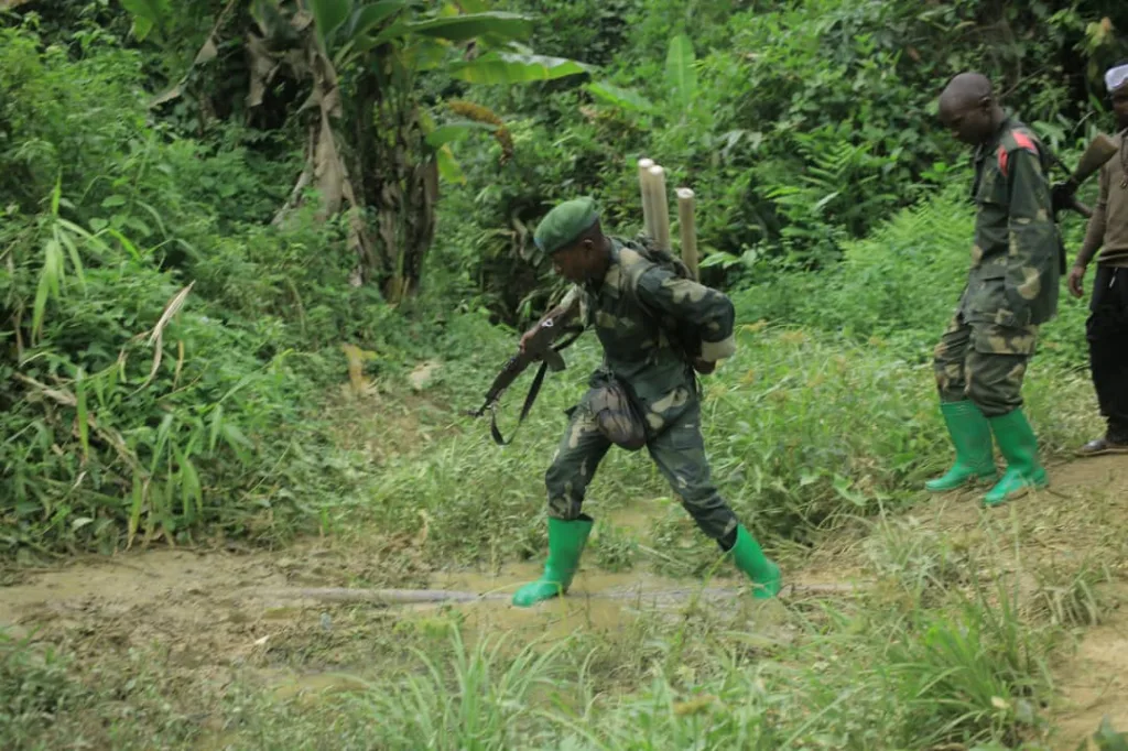 Les militaires FARDC en pleine opération dans le Ruwenzori