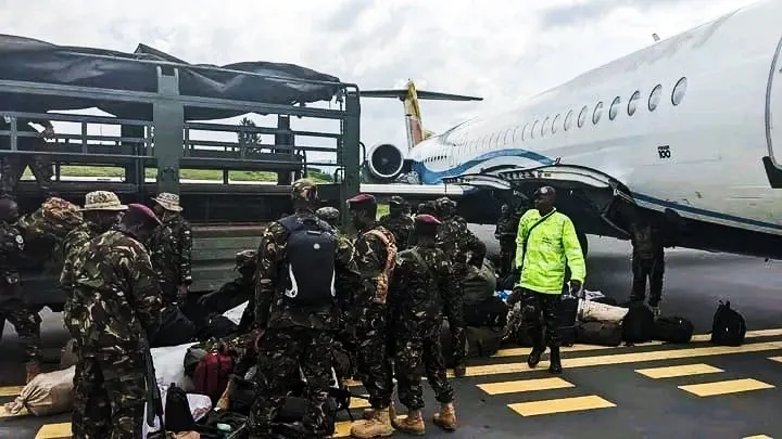 La population de la ville de Goma a exprimé sa joie après le départ de plus de cent militaires Kényans de l’EAC