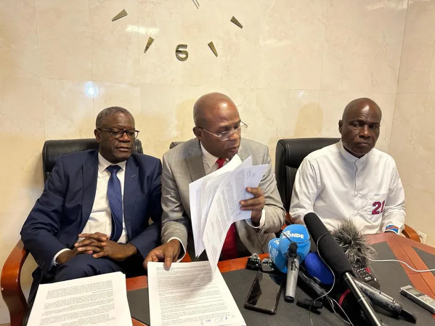 Photo d'illustration : De gauche à droite, Denis Mukwege, Théodore Ngoy et Martin Fayulu.