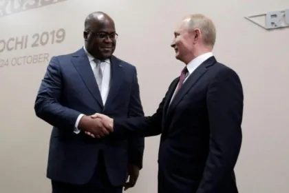Le Président de la RDC, Felix Antoine TSHISEKEDI avec le President de la Russie