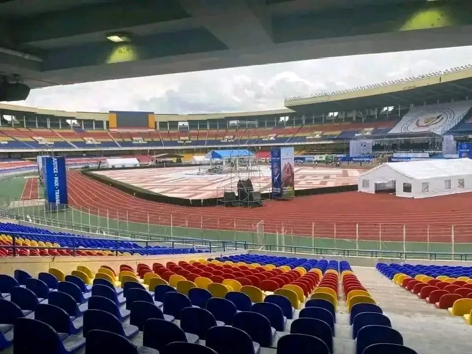 Préparation de la cérémonie d’investiture du Président Félix Tshisekedi après sa réélection à la tête de la RDC au stade de Martyrs