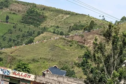 Les fidèles chrétiens de Goma qui fréquentent la colline CCLK, située dans la commune de Goma