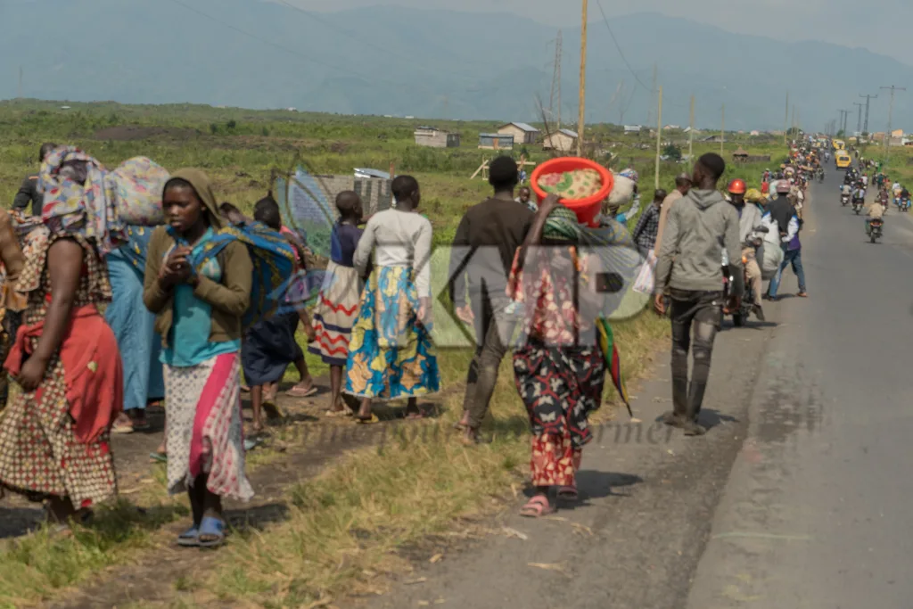 Déplacement massif de la population de Sake vers Goma