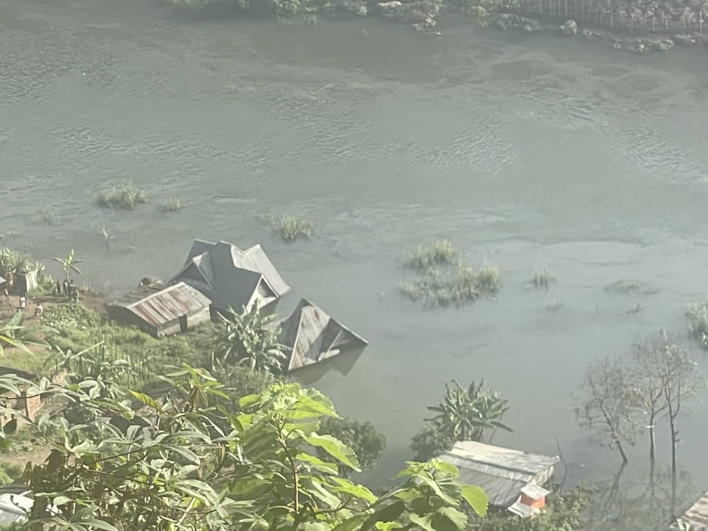 150 maisons inondées suite au débordement des eaux de la Rivière Ruzizi au quartier Panzi
