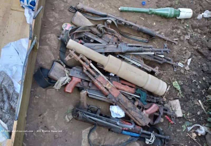 Une cache d'armes du chef terroriste Amigo kibirigi découverte par la coalition FARDC-UPDF