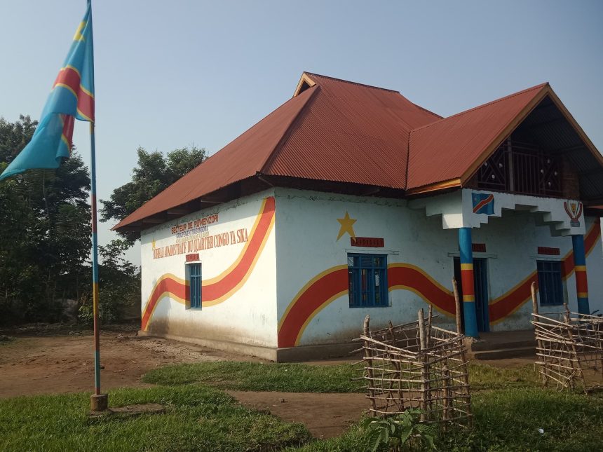 Photo d'illustration : Bâtiment administratif du bureau du quartier Congo Ya Sika/ délégué du gouverneur du Nord-Kivu à Kasindi